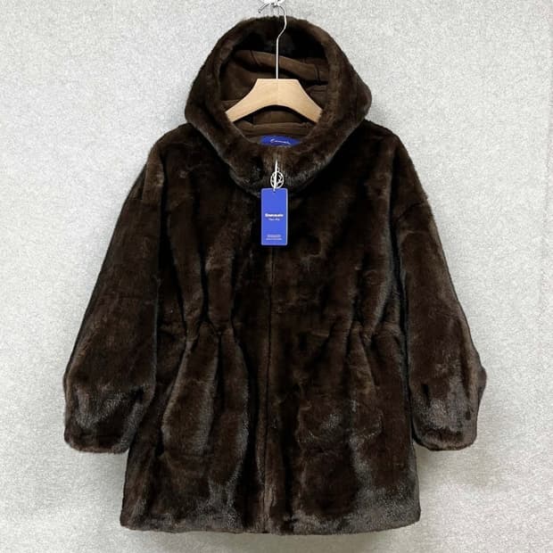 Emmauela 밍크 후드 코트 48사이즈