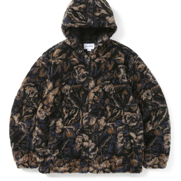 (xl) thisisneverthat floral fur jacket