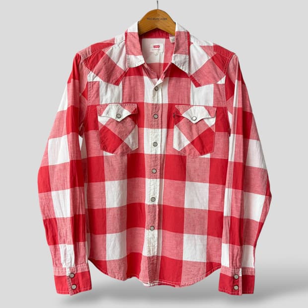 (S)Levis 리바이스 코튼 리넨 웨스턴 셔츠