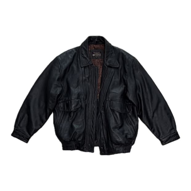 빈티지 레더 봄버자켓