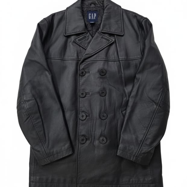 갭 레더 피코트/GAP LEATHER PEA COAT