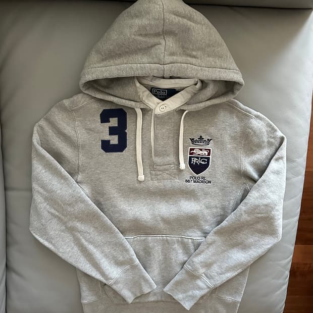 폴로 랄프로렌 럭비 후드티 S