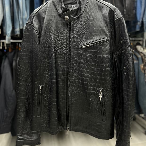 양가죽 중세 크롬 가죽 자켓 