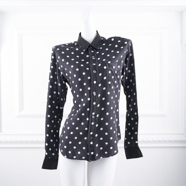 Comme des Garcons 폴카 도트 패턴 셔츠