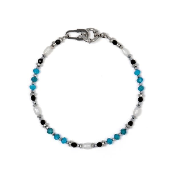 CASIOPEIA Blue Denim 애퍼타이트 진주 원석팔찌