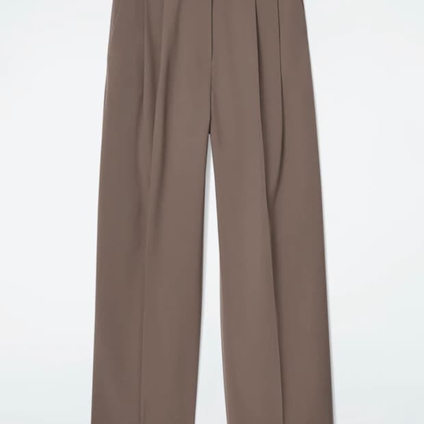 COS 릴랙스드 트윌 와이드 레그 트라우저 몰 40