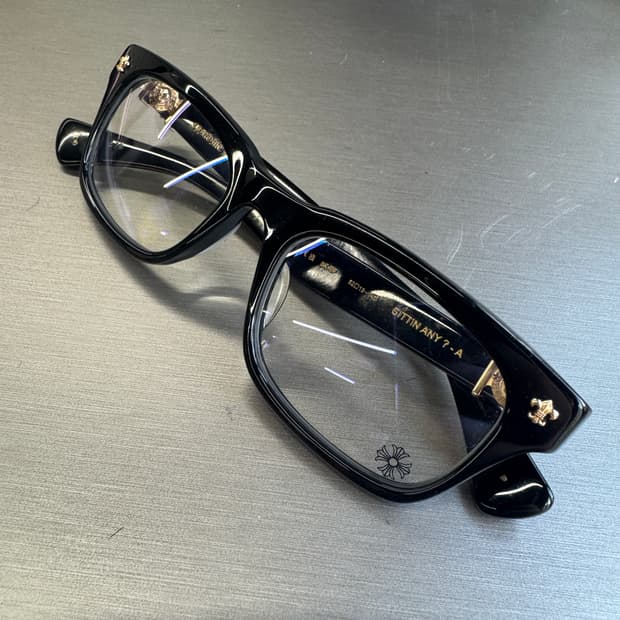 크롬하츠 지티아니 아시안핏 블랙 골드 플레이트 안경