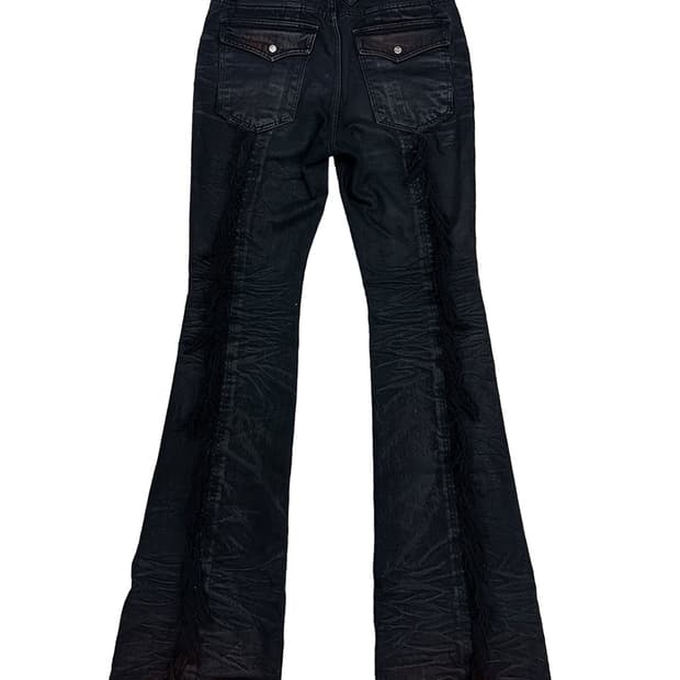 Devil kim Blood Skid Waxed Denim Pants | 후루츠패밀리