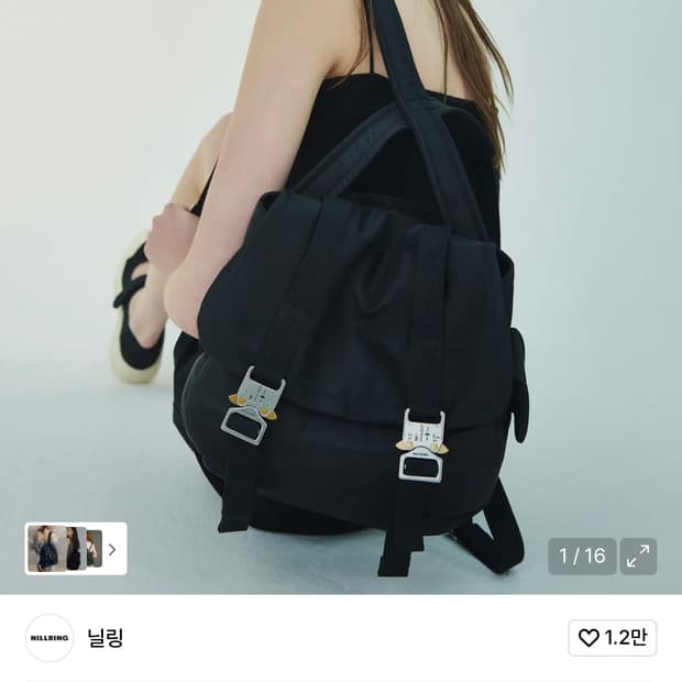 닐링 오후 다섯시반 백팩 블랙