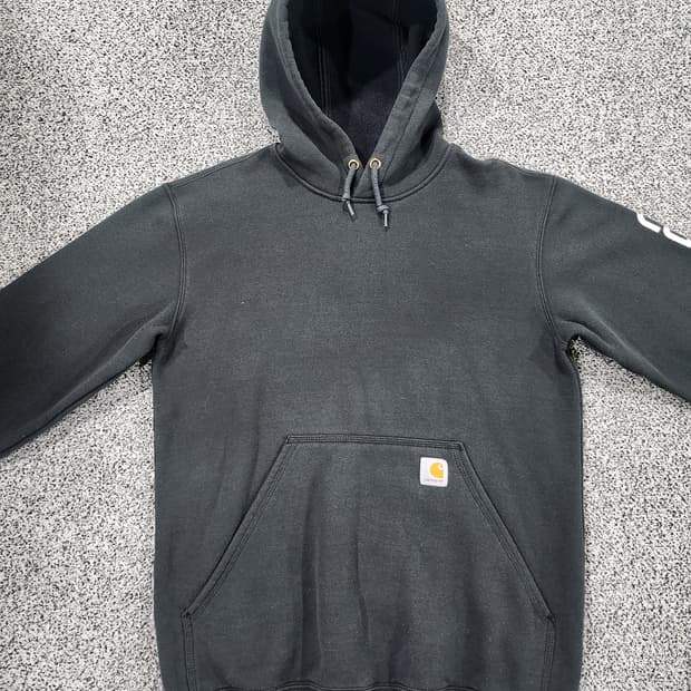 칼하트 로고 후드티 블랙 S