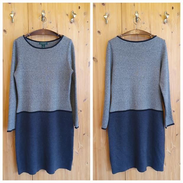 55/슬림66.랄프로렌 와이드라운드 스판원피스