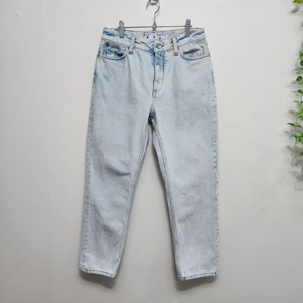 오프화이트 22'SS 배기핏 데님팬츠