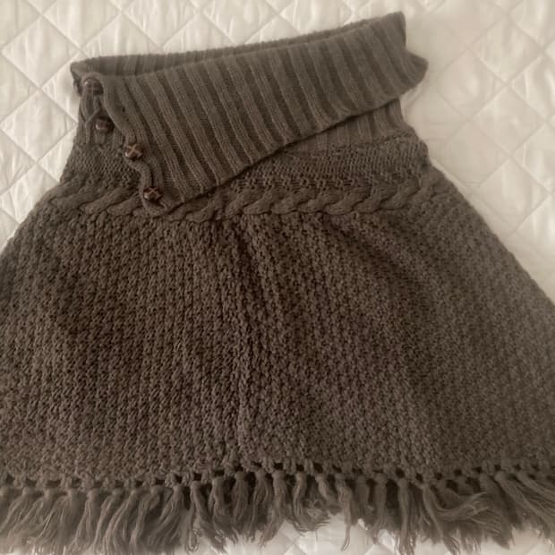 모리걸 니트케이프