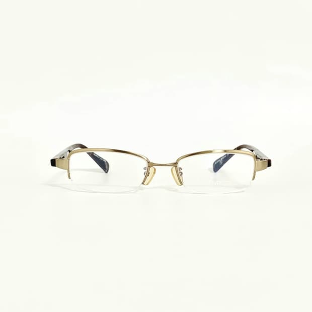 데드스탁 반무테 골드 뿔다리콤비 안경테  1380