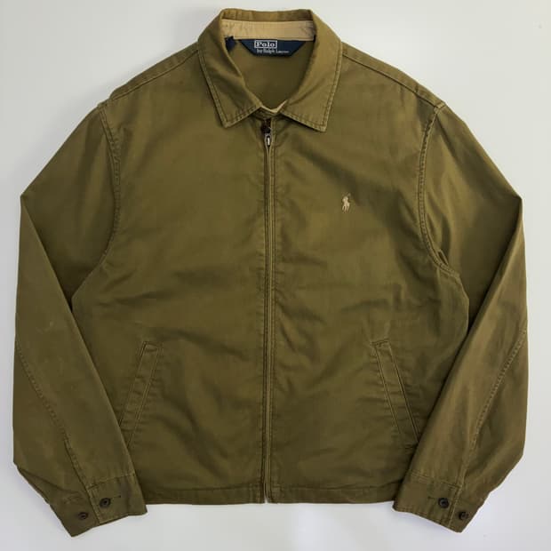 Polo 폴로 랄프로렌 90's 딥카키 헤링턴 자켓