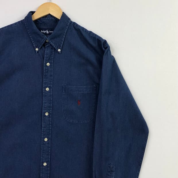 XL 폴로 데님 셔츠