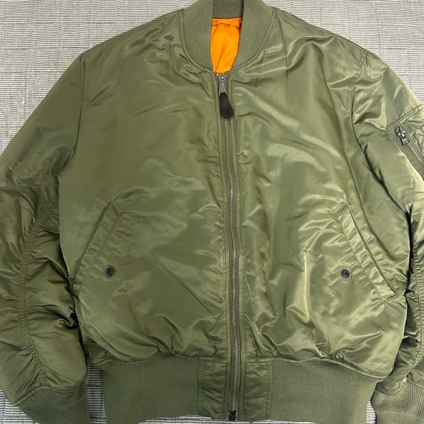 알파인더스트리 ma-1 카키 L