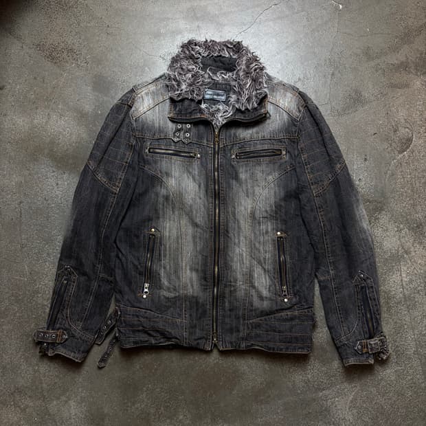 빈티지 퍼 데님 자켓