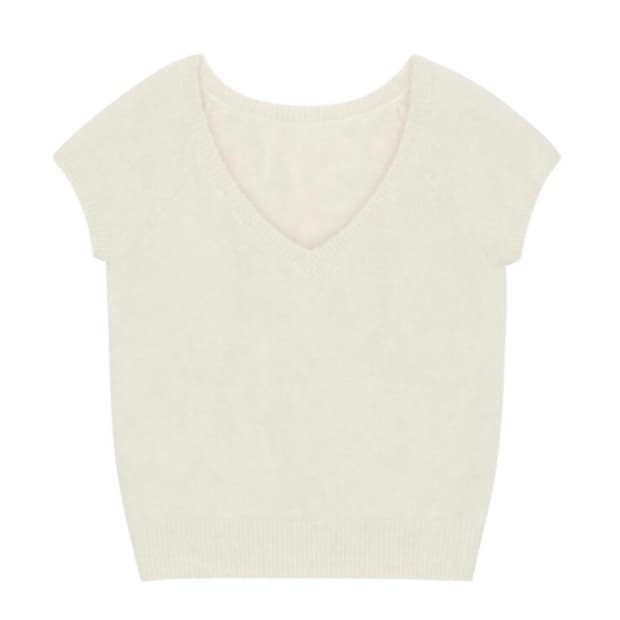 낫띵리튼 Sienna v-neck short sleeve knit
