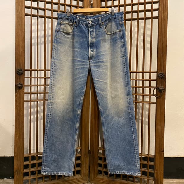 90S 리바이스 501 USA 데님 팬츠 35“