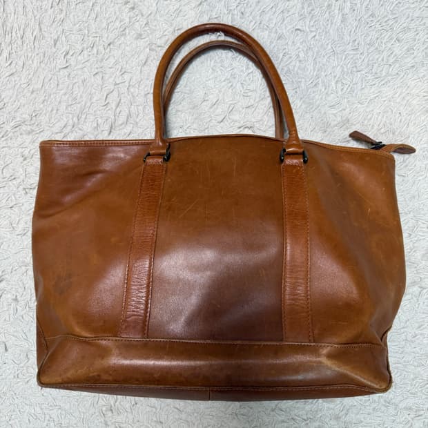 (OS)엘엘빈 레더 라지 토트백 브라운