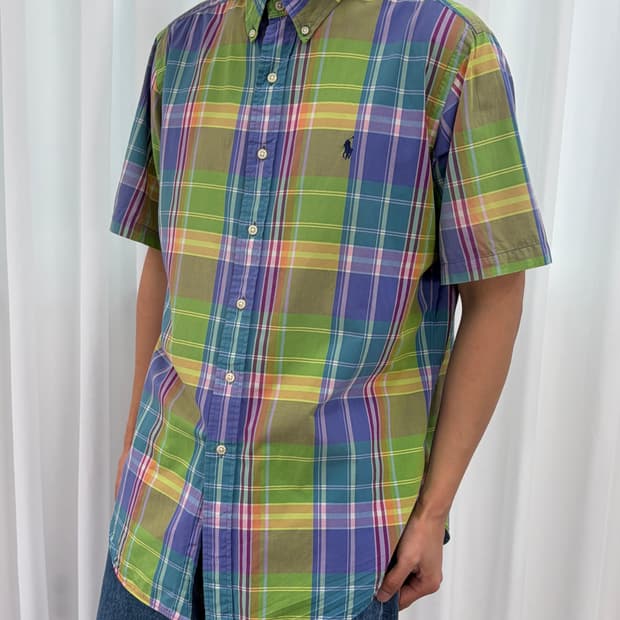 [L]폴로 랄프로렌 클래식핏 마드라스 반팔 셔츠