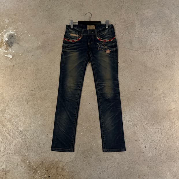 ROLITA JEANS 별 패치 포인트 진