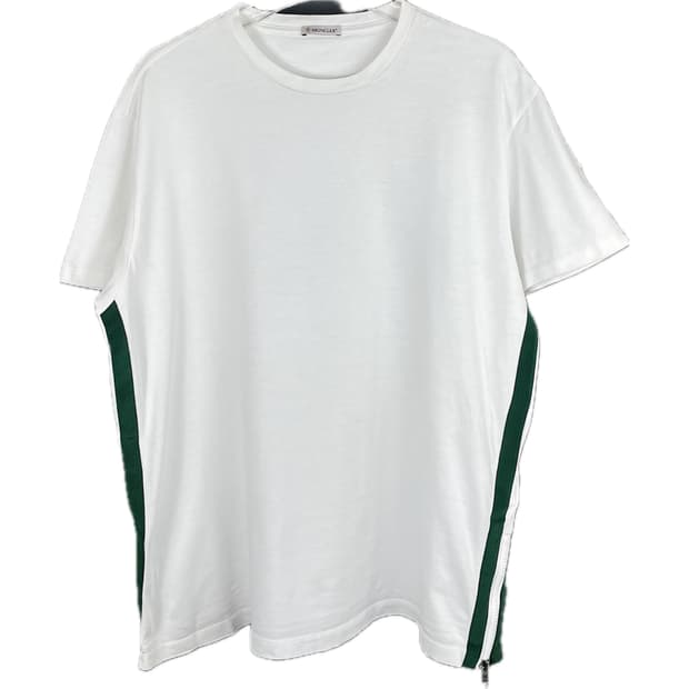 [L] 몽클레어 와펜 패치 사이드 지퍼 반팔 티셔츠