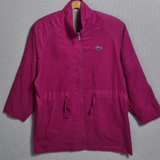 M (66) 라코스테 빈티지 핑크 바람막이 집업 점퍼