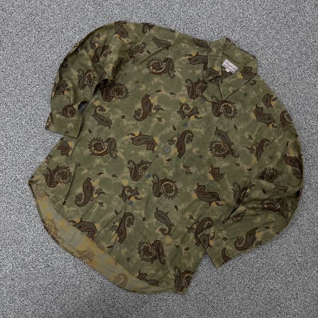 L 빈티지 남성 페이즐리 셔츠 남방 0319J