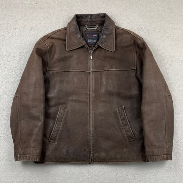 90‘s Lee 리 소가죽 싱글 레더자켓 브라운 