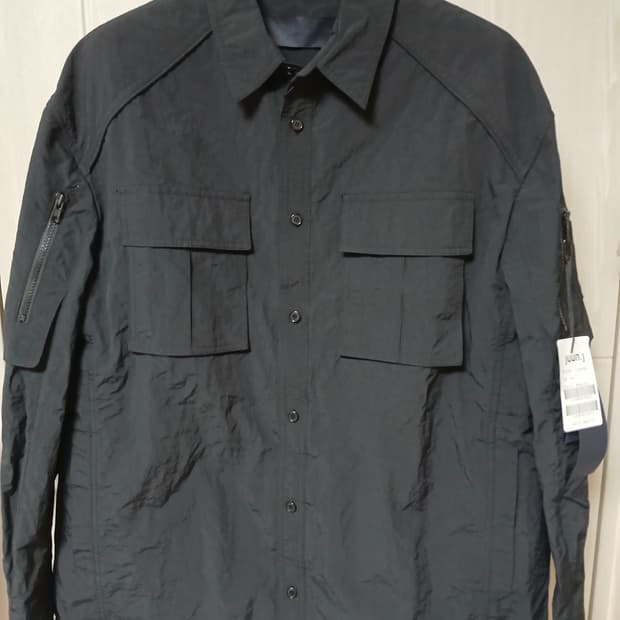 준지 나일론  셔츠 자켓 셔켓 블랙 48 새상품