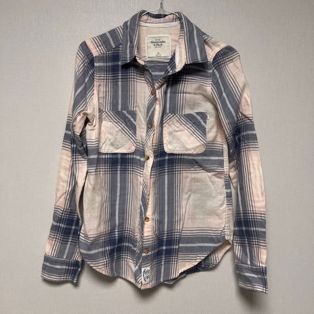 아베크롬비 뉴욕 셔츠 pink&blue
