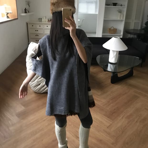 vintage turtle neck cape