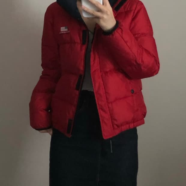 폴로 진스 컴퍼니 성조기 배색 패딩