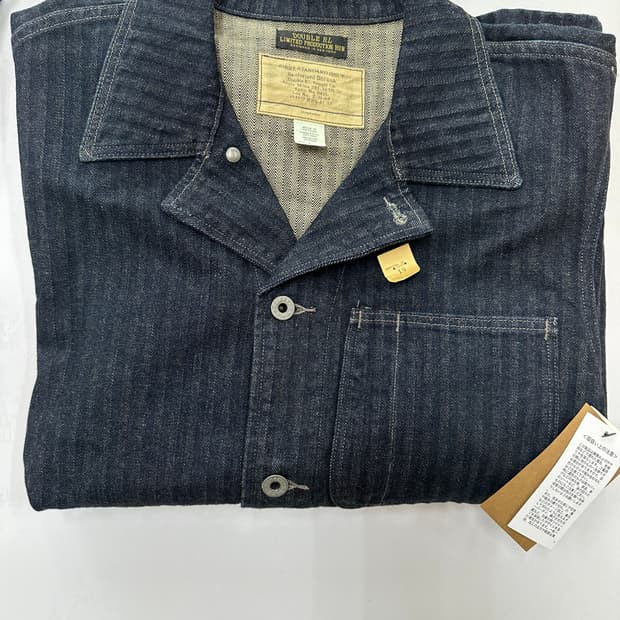 rrl 리미티드 에디션 인디고 헤링본 셔츠 M