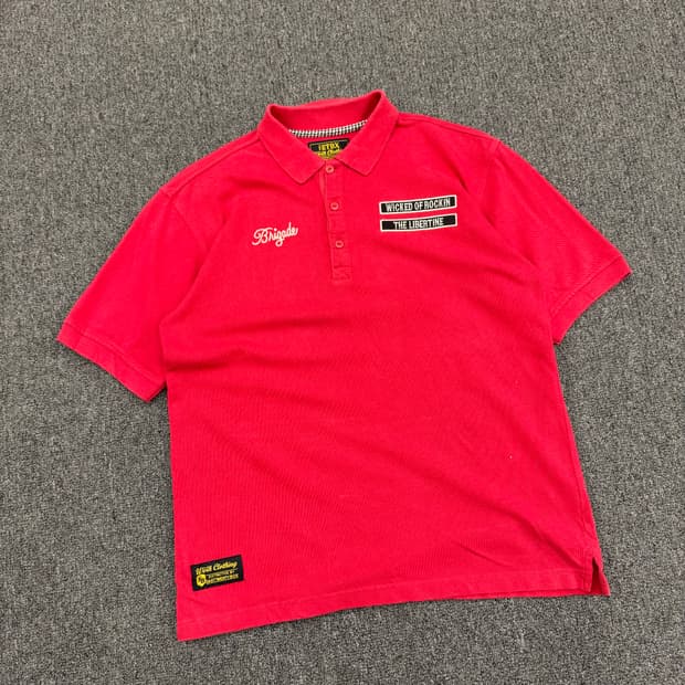 3)The Etbx 빈티지 패치 자수 카라 반팔