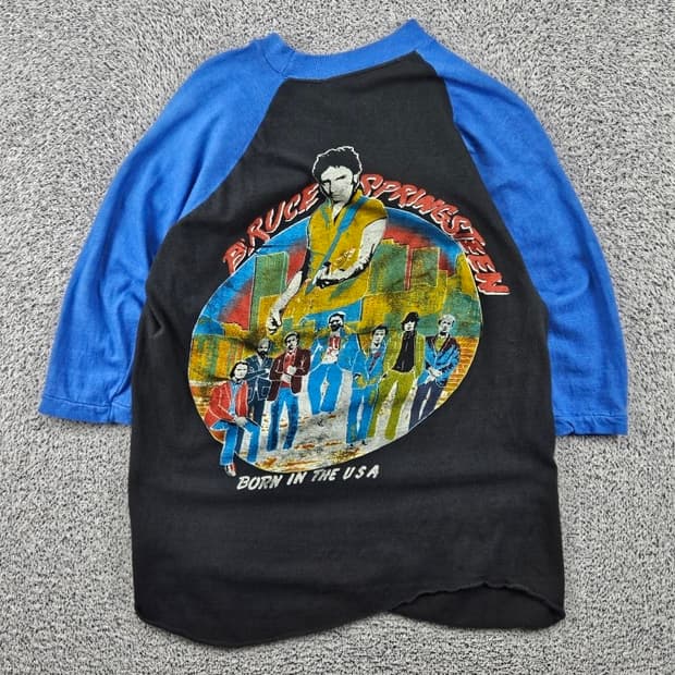 80's USA 브루스스프링스틴 싱글스티치 롱슬리브 (S추정)/11950