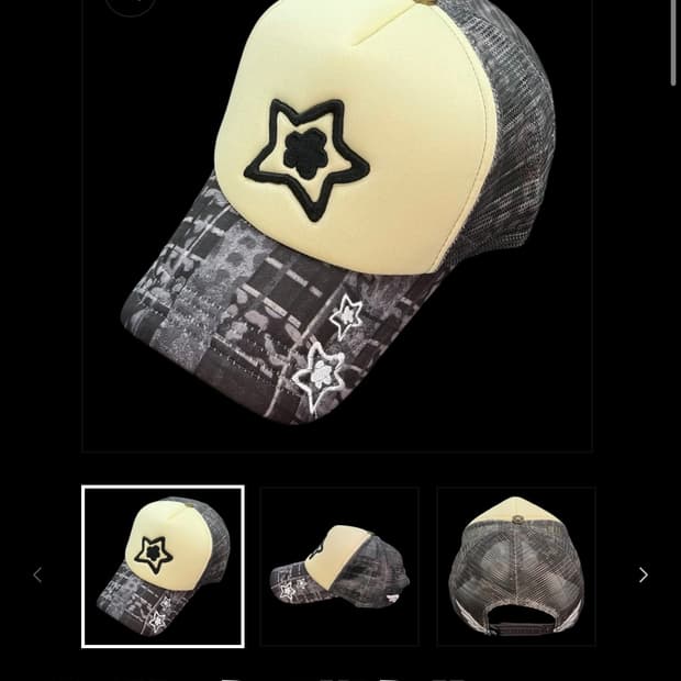 Star team ball cap balck