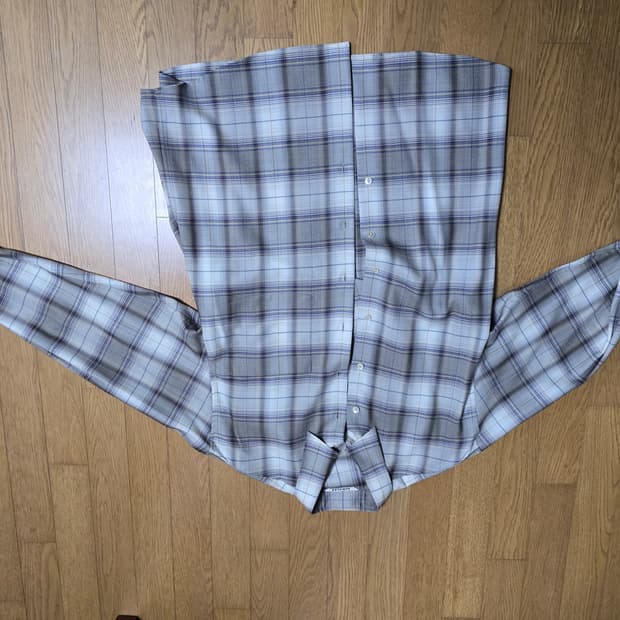 23AW 오라리 슈퍼 라이트 울 체크 셔츠 라이트브라운 3