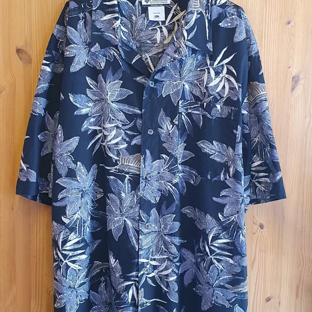 3XL 컬럼비아 하와이안셔츠(블랙)