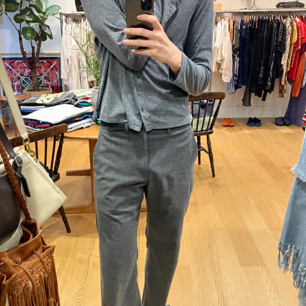 3) 머듈 슬랙스 스트라이프 그레이