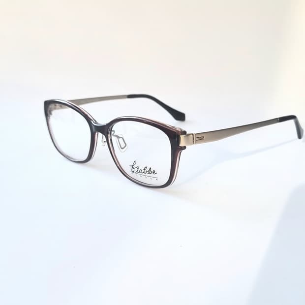 데드스탁 고급스러운 버건디/브라운 콤비 안경테 435