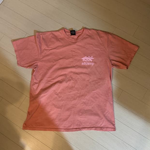 (L)스투시 서프워크 피그먼트 다이드 반팔 코랄