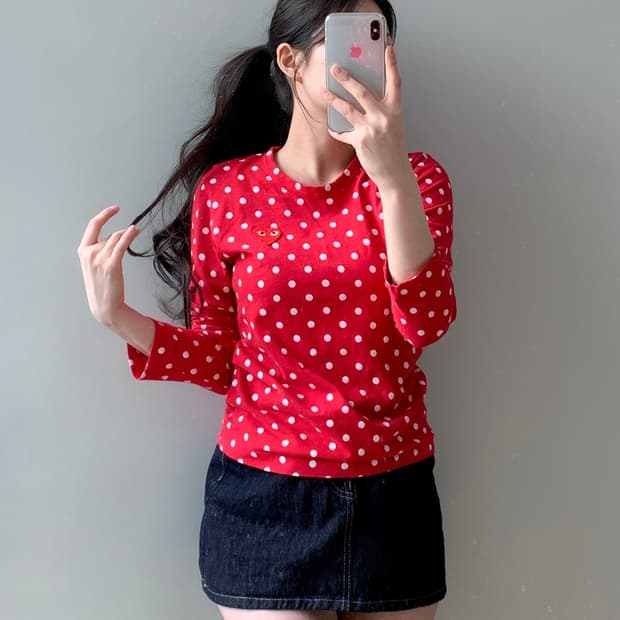 꼼데가르송 도트 롱슬리브