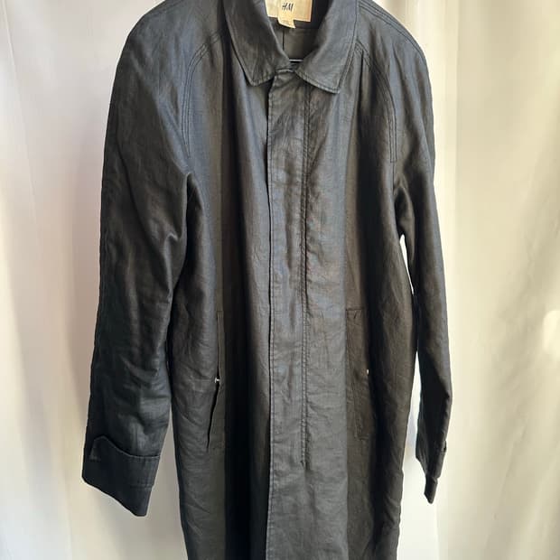 H&M 워시드 린넨 코트 