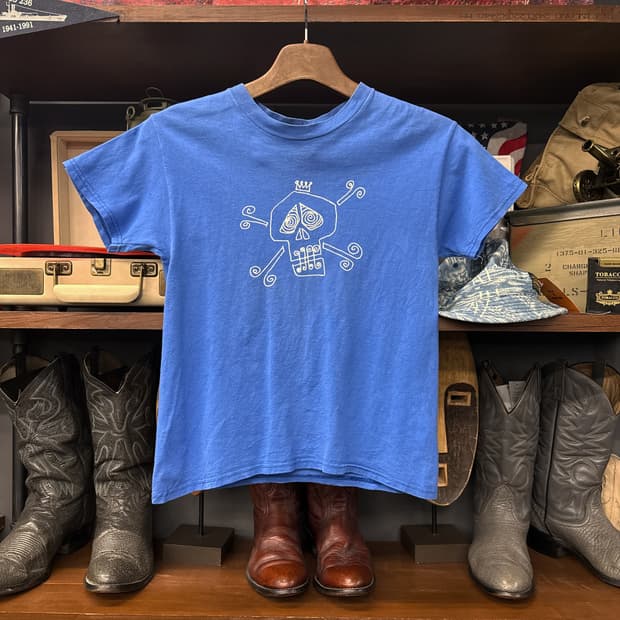 00s 스투시 월드와이드 스컬 그래픽 반팔 티셔츠 N840  