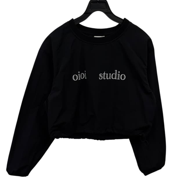 OiOi 나일론 우먼 크롭 긴팔티