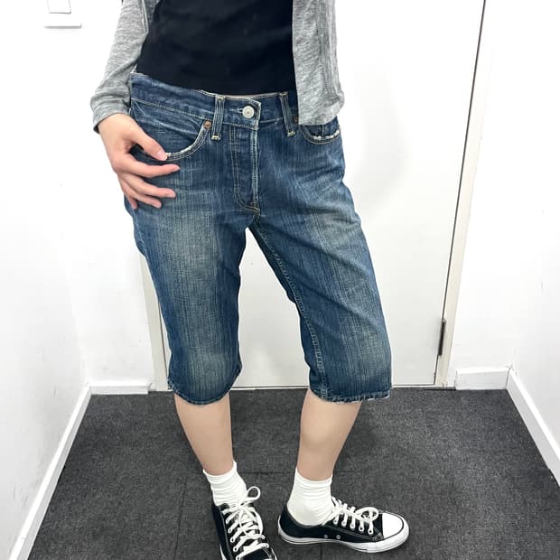 00s 501 리바이스 데님 카프리 팬츠 반바지