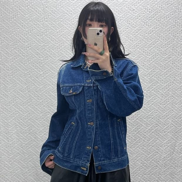 LEE 올드스쿨 빈티지 아메카지 데미지 워싱 데님자켓 M C11742